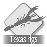 Lure = Texas rigs